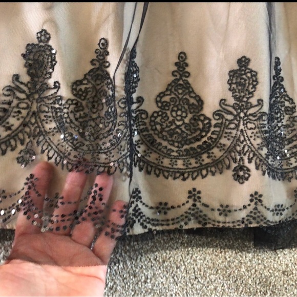 David's Bridal Mesh Beaded Prom Dress 12 Gorgeous Tulle Caviar Embellished Party - Picture 6 of 15